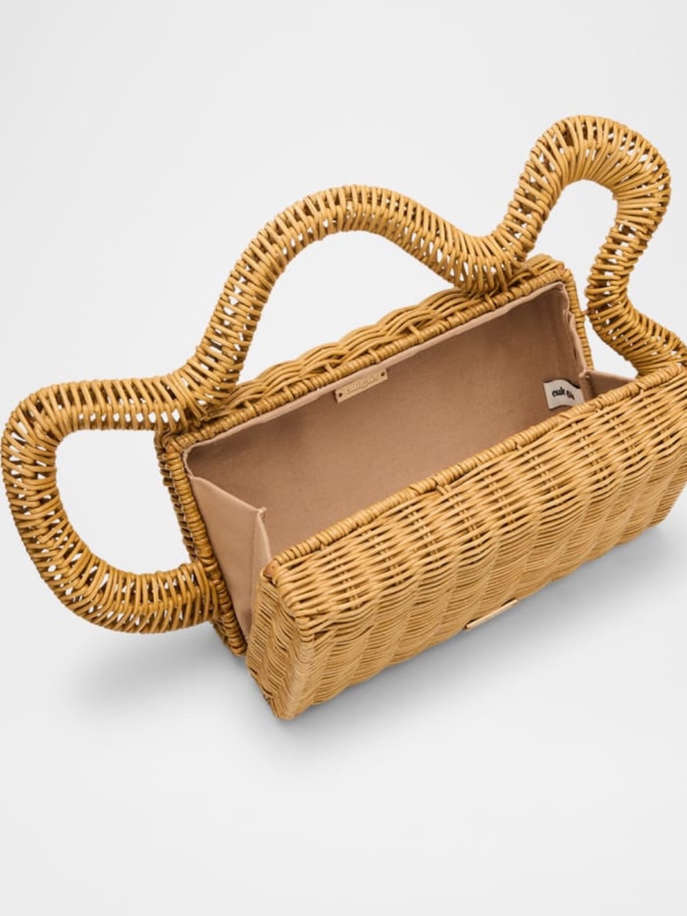 CULT GAIA Woven Rattan Handbag - Natural Tan - Picture 14 of 17